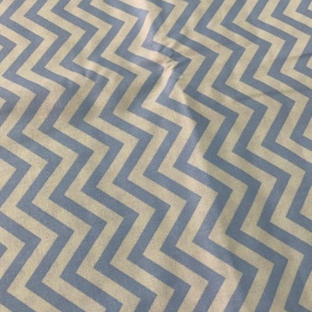 NEW From Bolt WAVERLY Mint Green Light Blue Cotton Chevron Fabric By The Yard